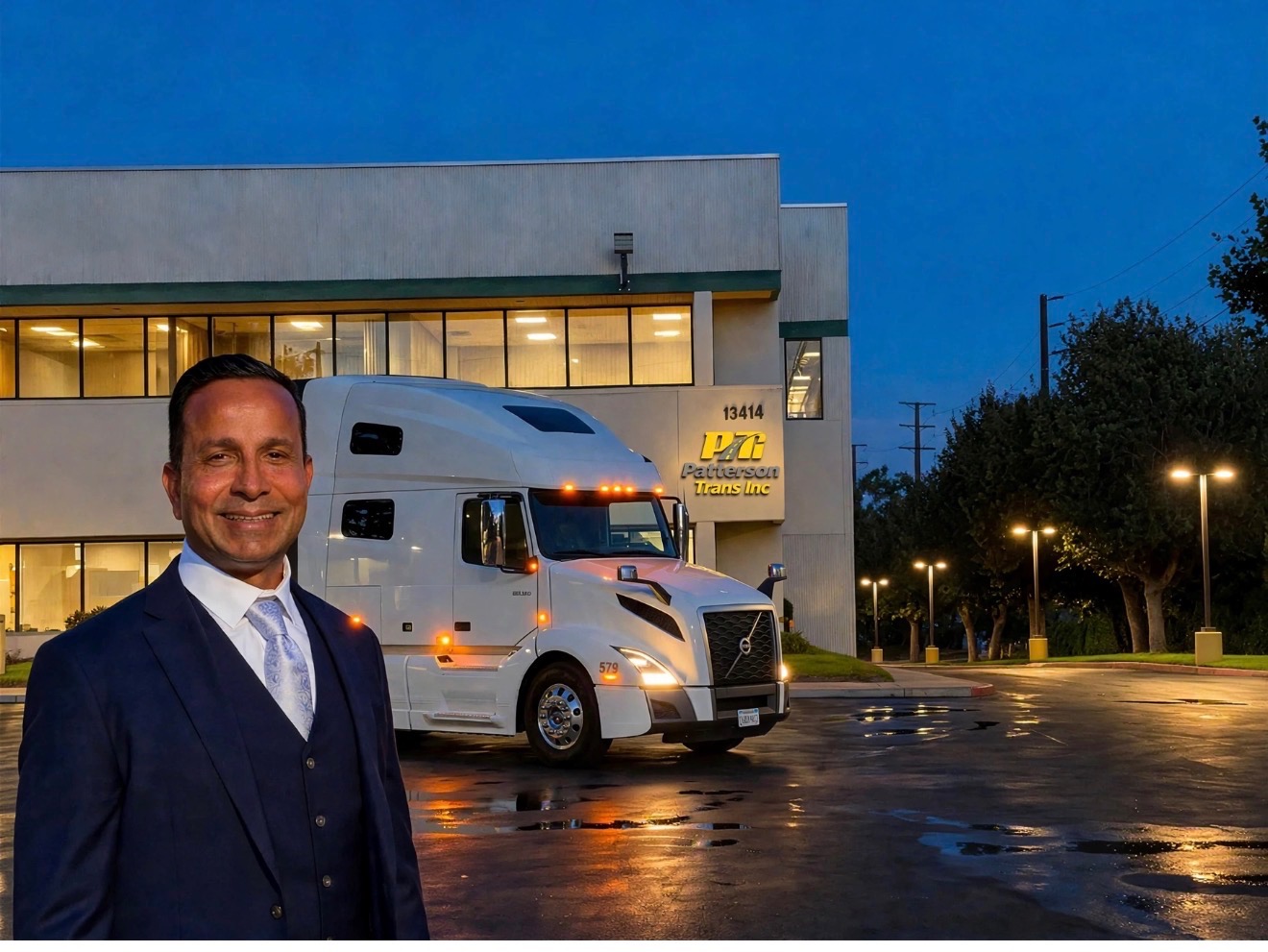 Maurice Patterson at the Patterson Trans Inc Fontana headquarters